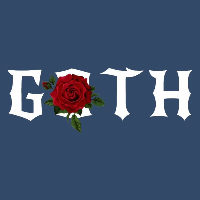 Goth, Gothic Theme with a Red Rose