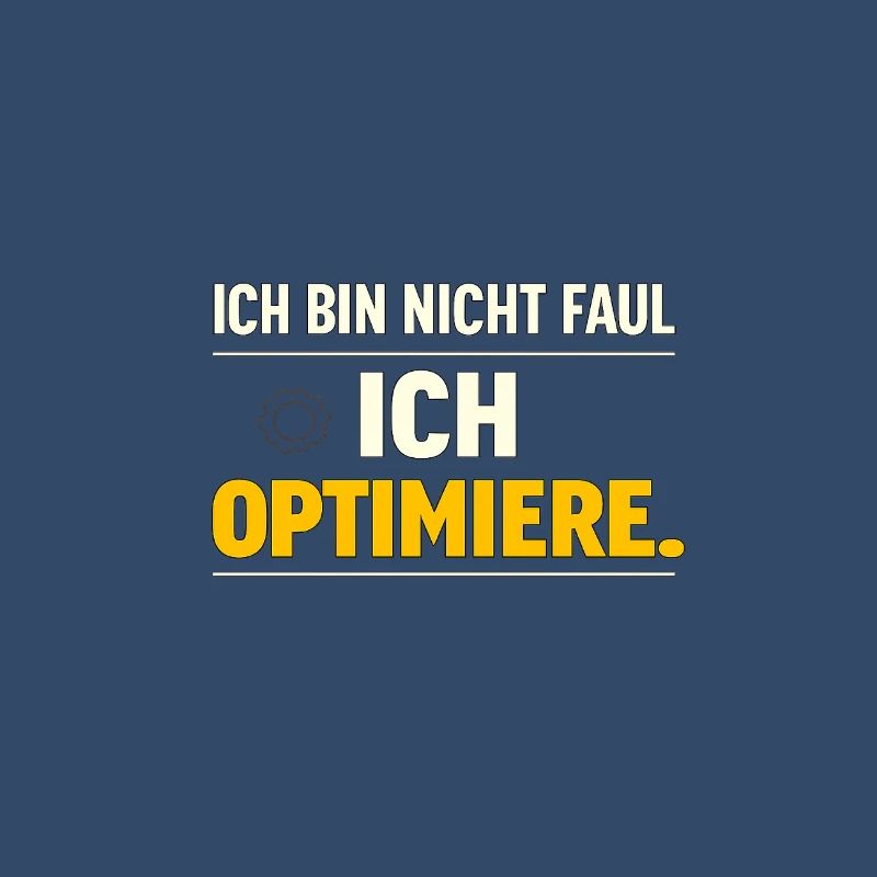I optimize – Not lazy