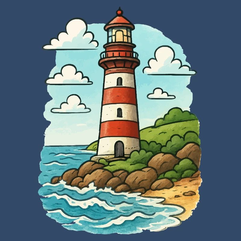 Lighthouse on the coastal path