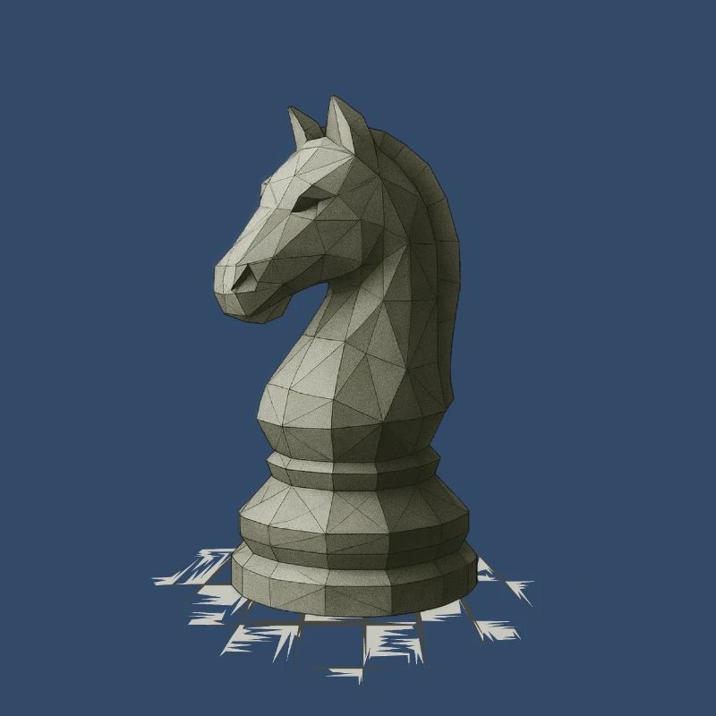 Conception du cavalier d’échecs à faible polygonisme