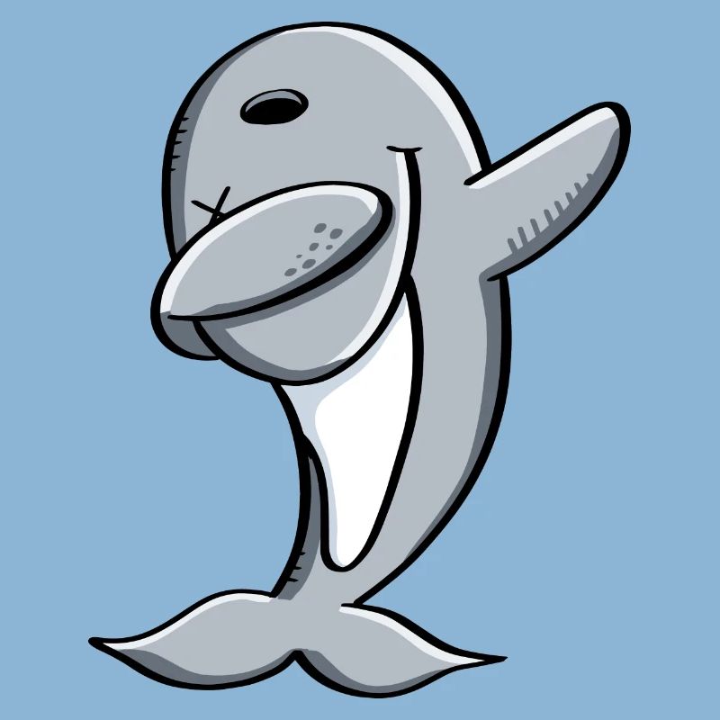 Delfin makes Dab Dance - Dabbing - Dolphin - Comic