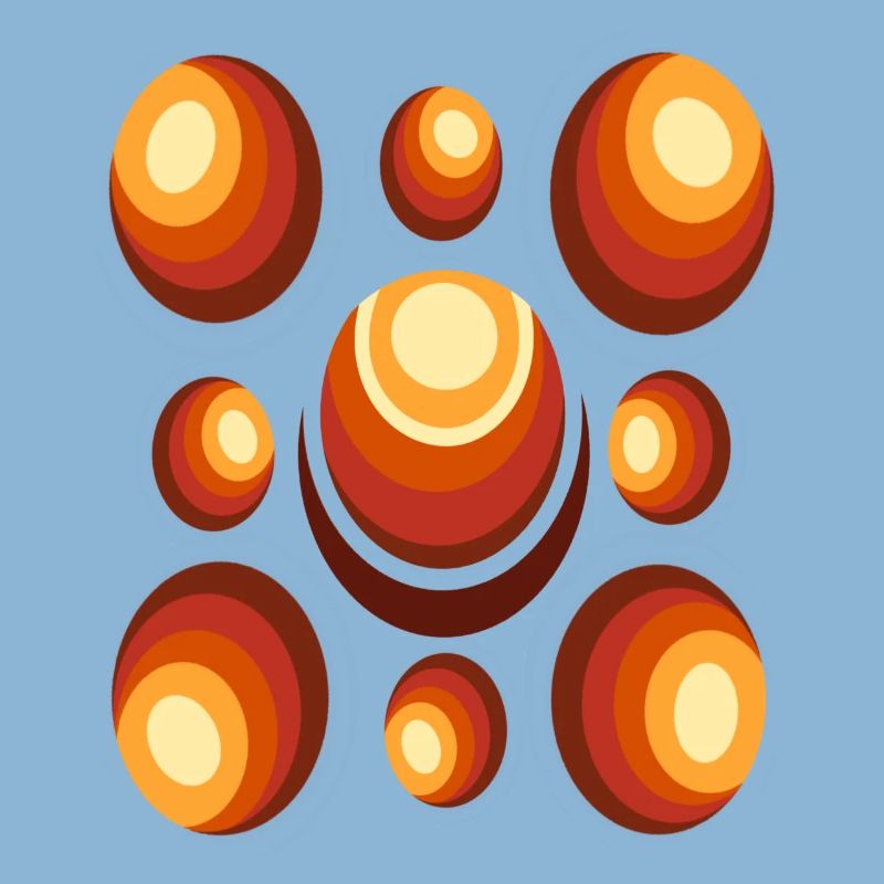 70s Wallpaper Pattern Retro Circle Pattern