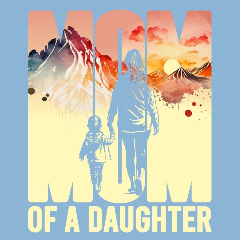 Mutter mit einer Tochter Muttertag Berge Mama Kind
