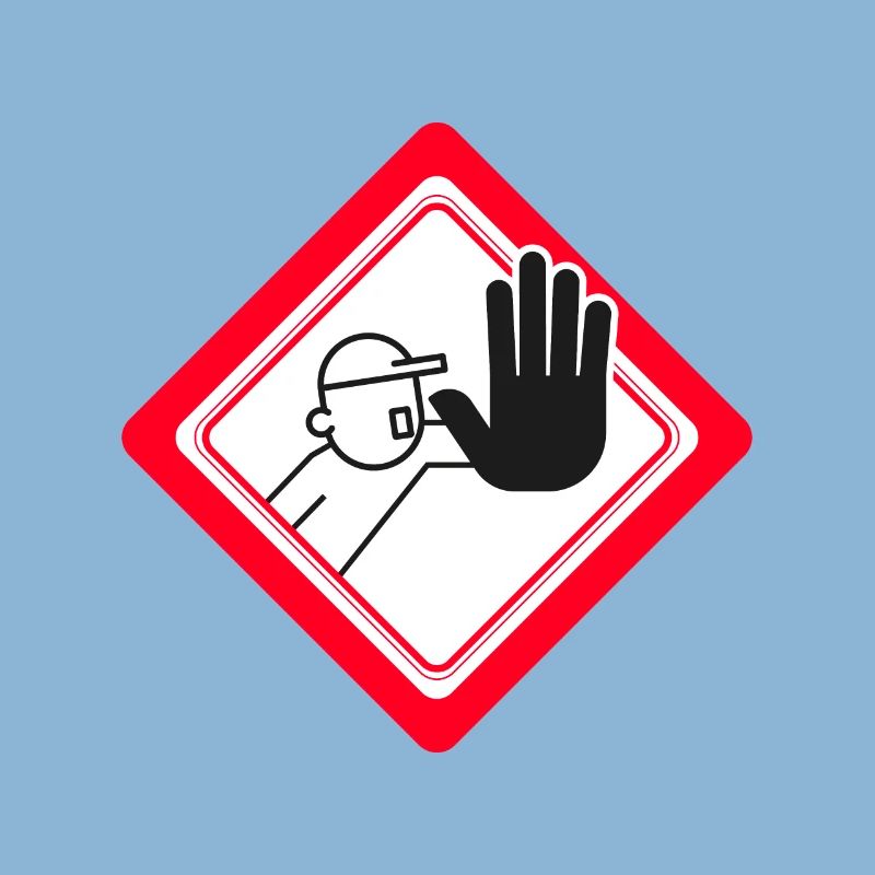 Unauthorized access prohibited Prohibition signs