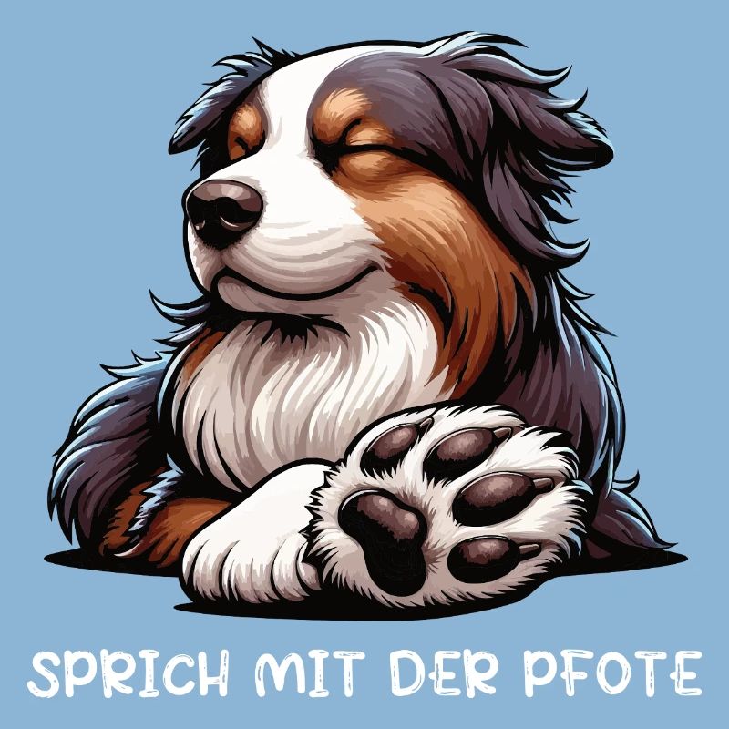 Sprich mit der Pfote Australian Shepherd Aussie 