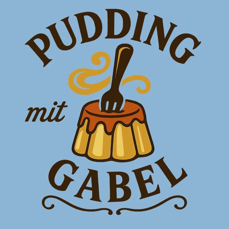 Pudding with fork