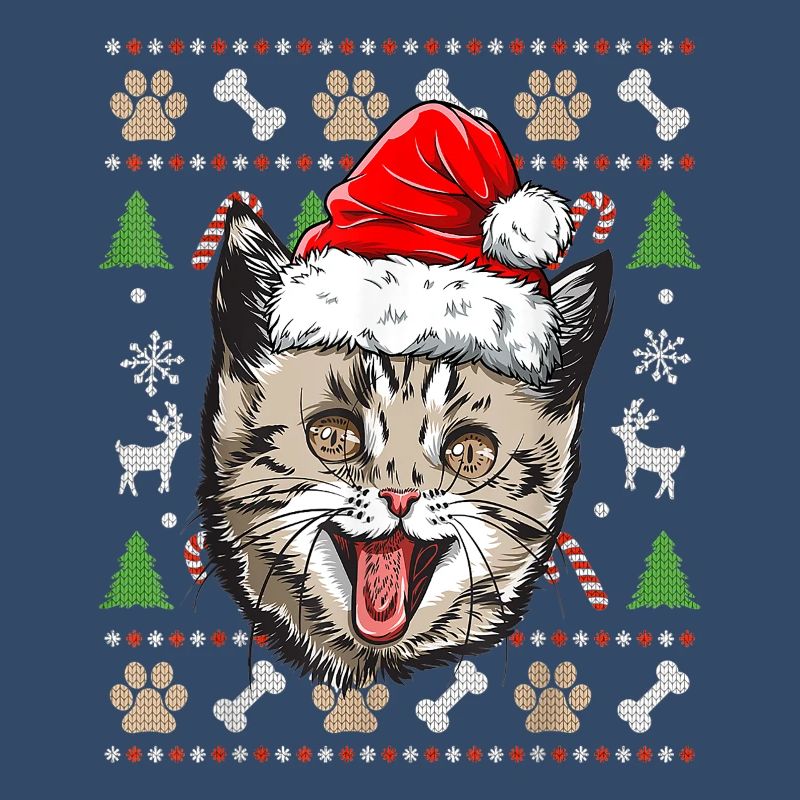 Pull Moche de Noël Chat Mignon idée Cadeau Joyeux