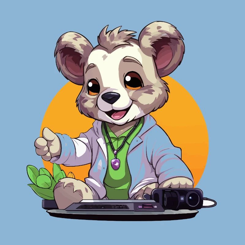 Tech-Koala Creator in retro look