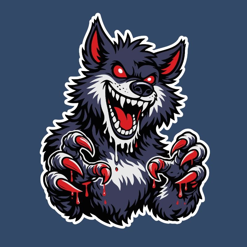 Werewolf with red claws