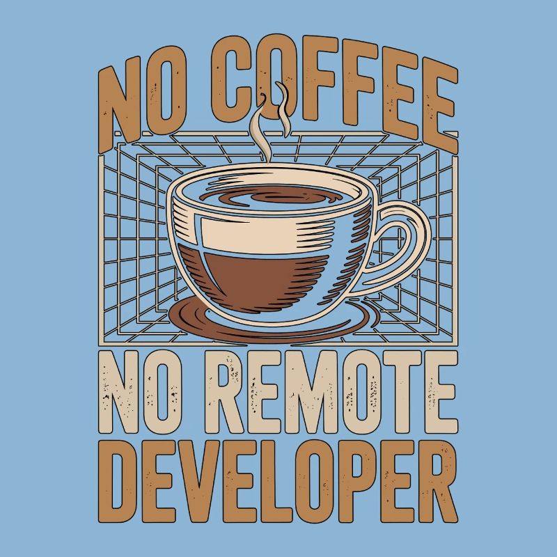 Remote Developer No Coffee Programmer Coffee Lover