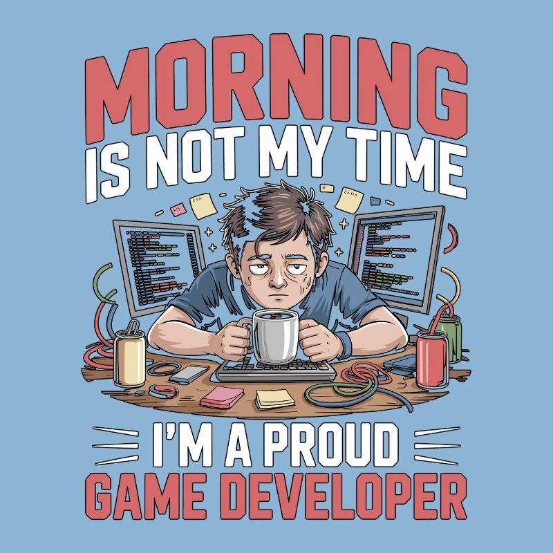 Game Developer Morning Is Not My Time Game Coder