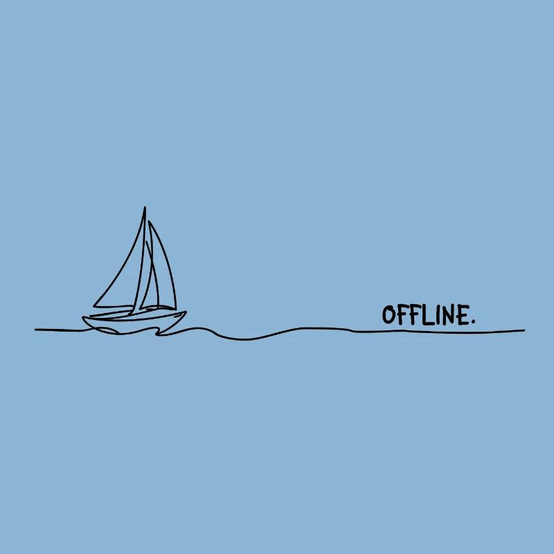 offline. Sailing Minimal Oneline Statement