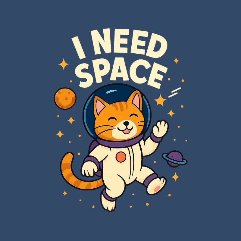 Mignon chat astronaute de l’espace
