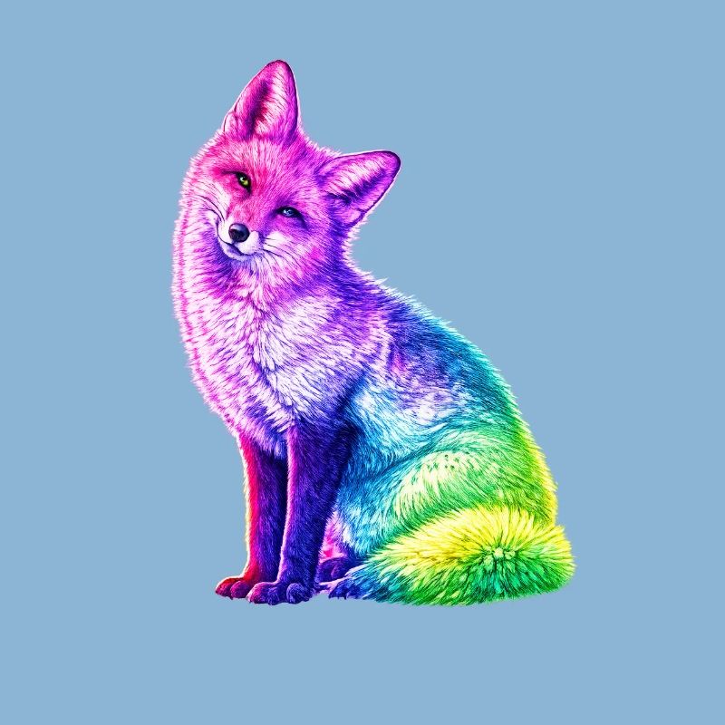 Regenbogenfuchs Farbkunst
