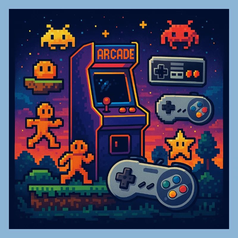 Conception de jeu d’arcade Pixel rétro