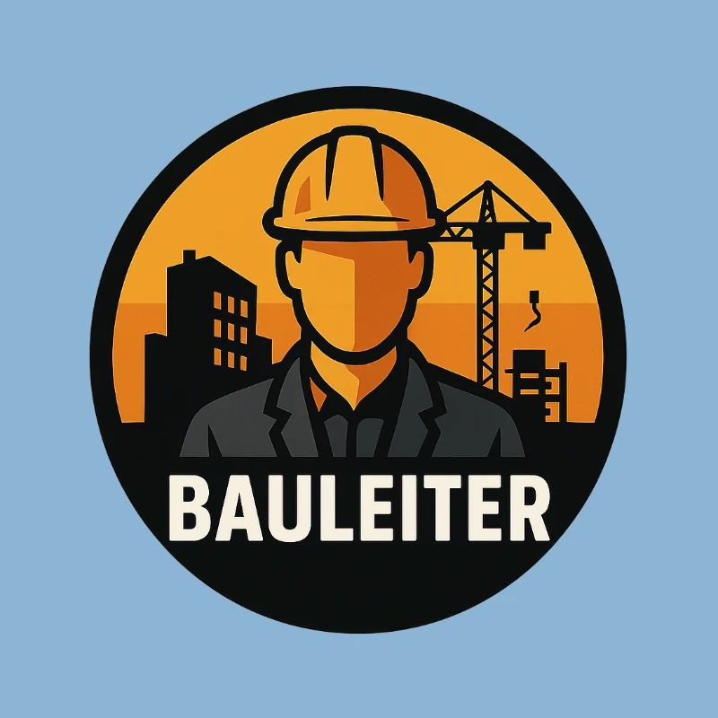 Builder Icon: Construction Worker at Construction Crane