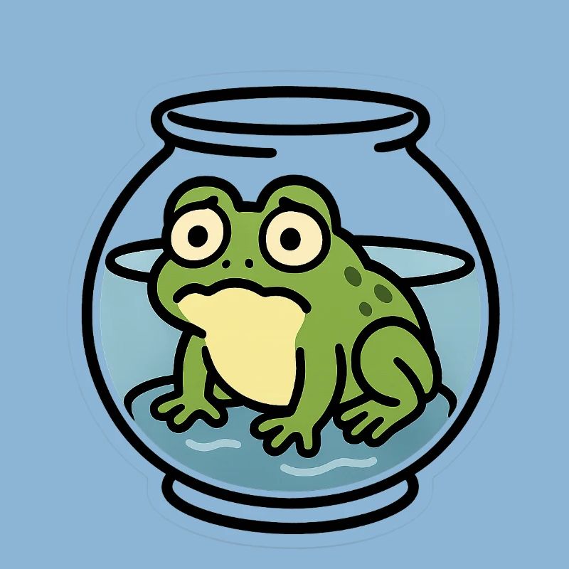Frosch in der Schüssel