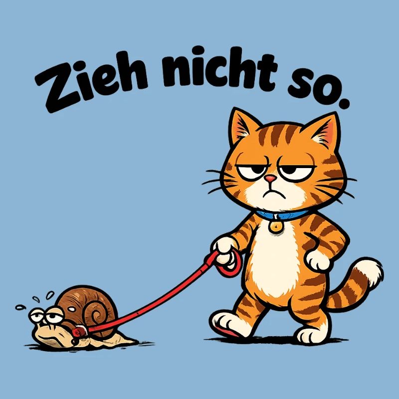 Cat frustration when pulling snails