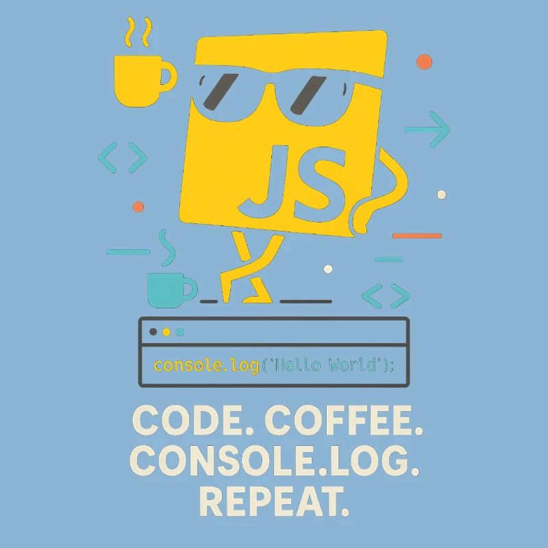Code Coffee Console.log Repeat JavaScript Programm