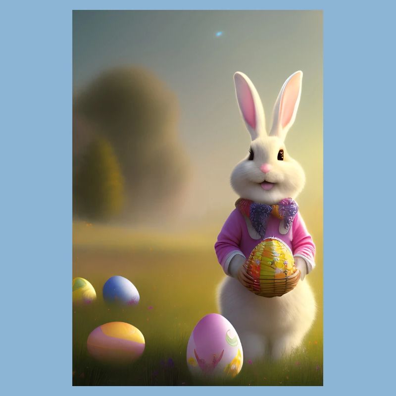 Easter Bunny with Easter Eggs