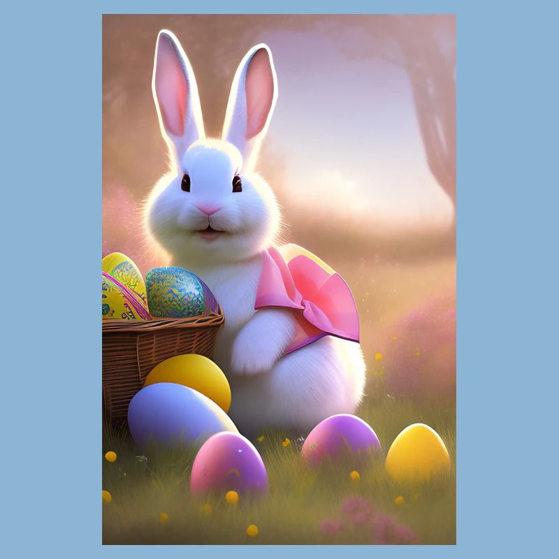 Easter Bunny with Easter Eggs
