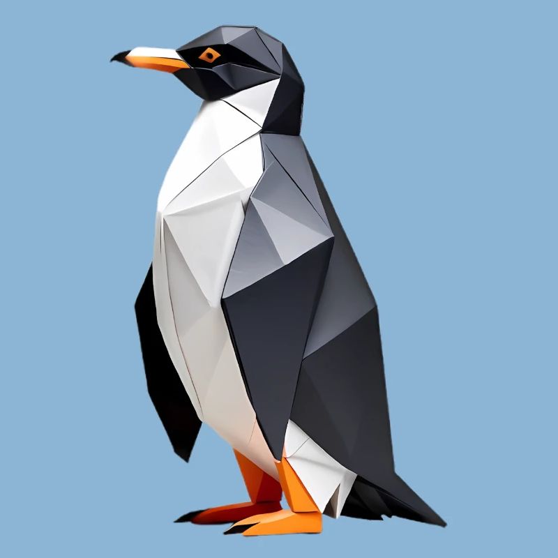 Polygon Penguin: Geometric Elegance