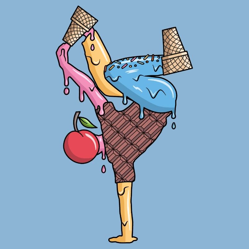 Breakdance Eiscreme Tanz Breakdancer Breakdancing