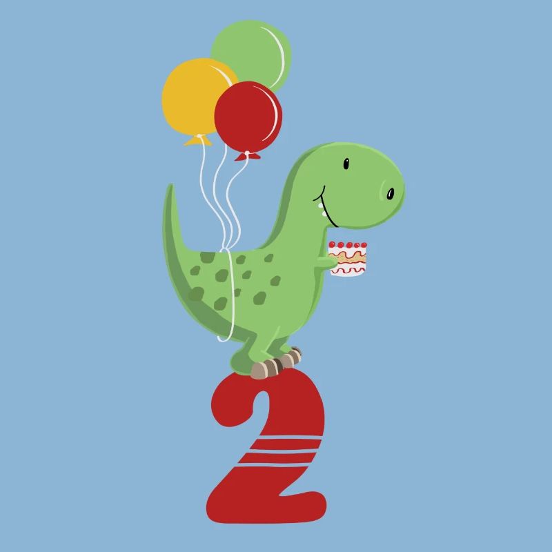 Second Birthday Boy T Rex Dinosaur