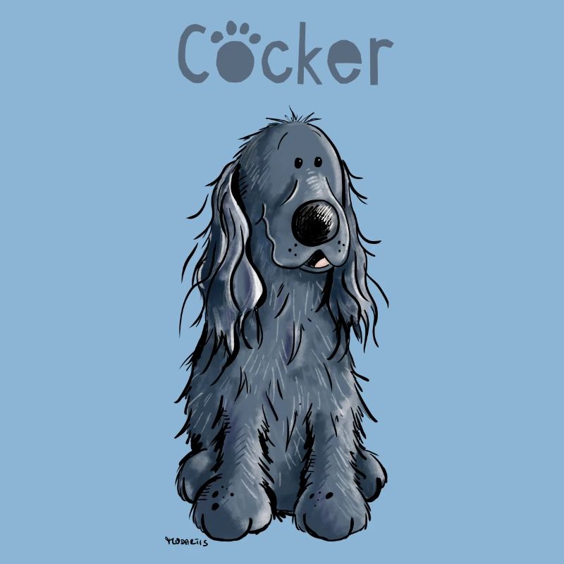 Funny Black Cocker Spaniel