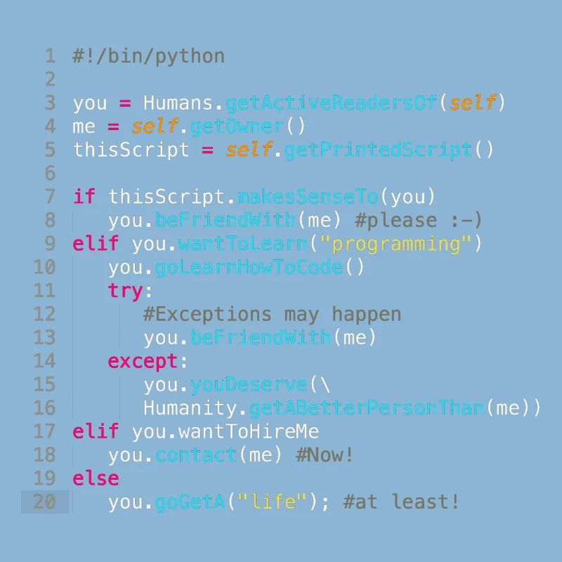Être amis avec les programmeurs (en Python)