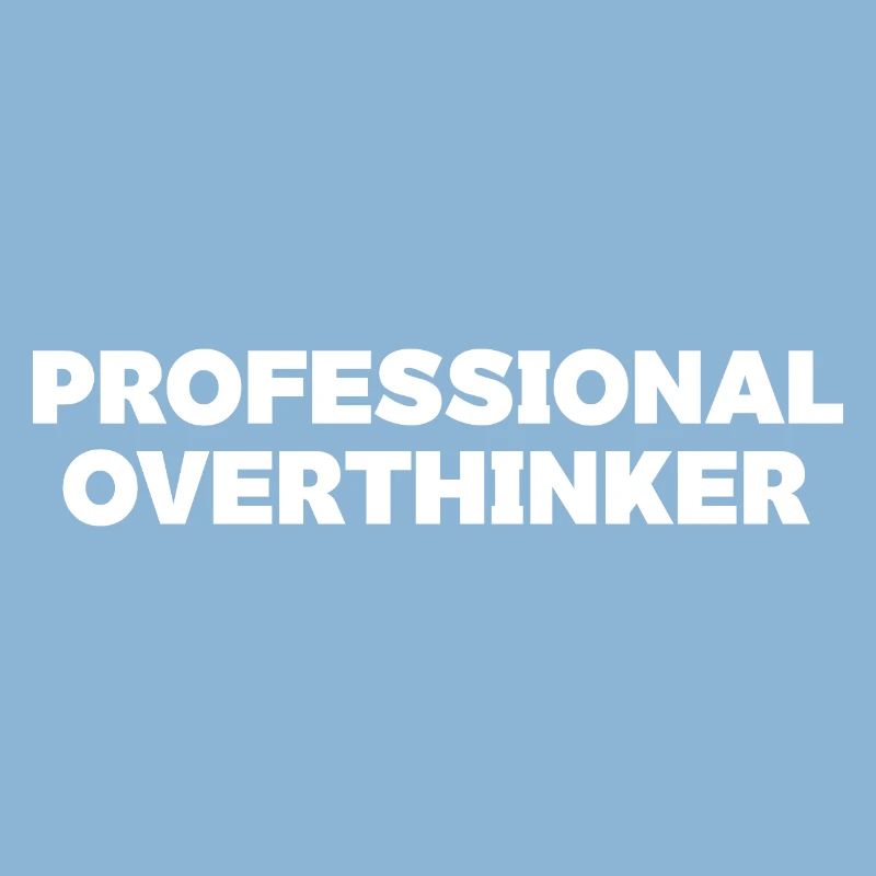 Futuristisches Overthinker-Typografie-Design