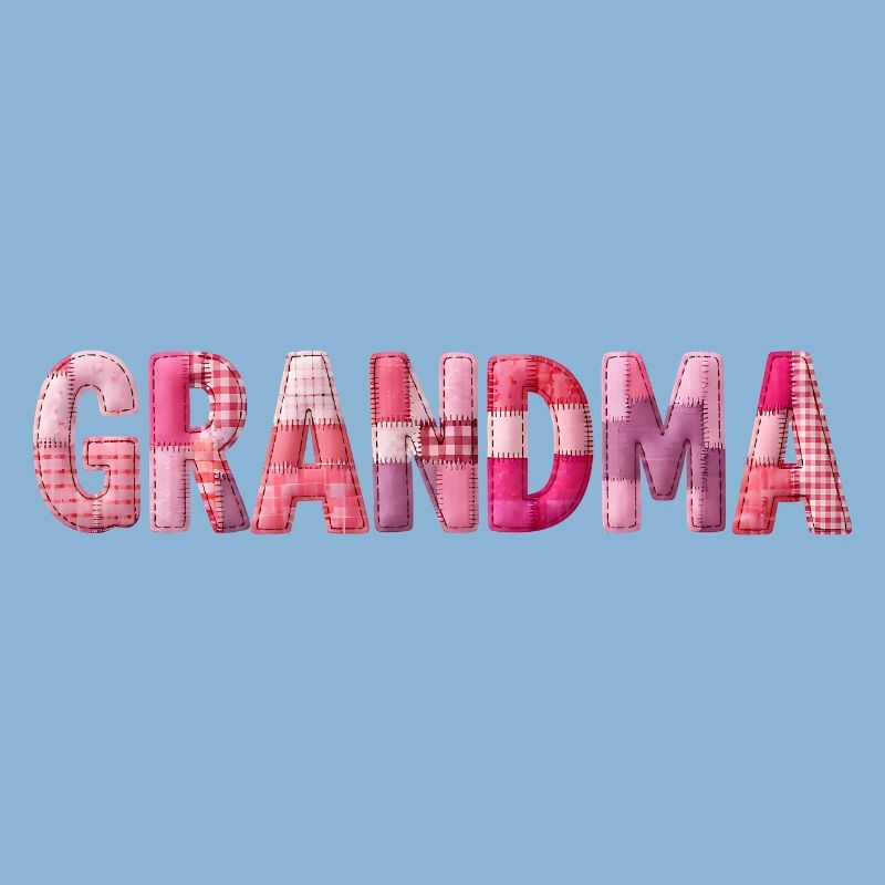 Großmutter Pink Plaid Buchstaben Patchwork
