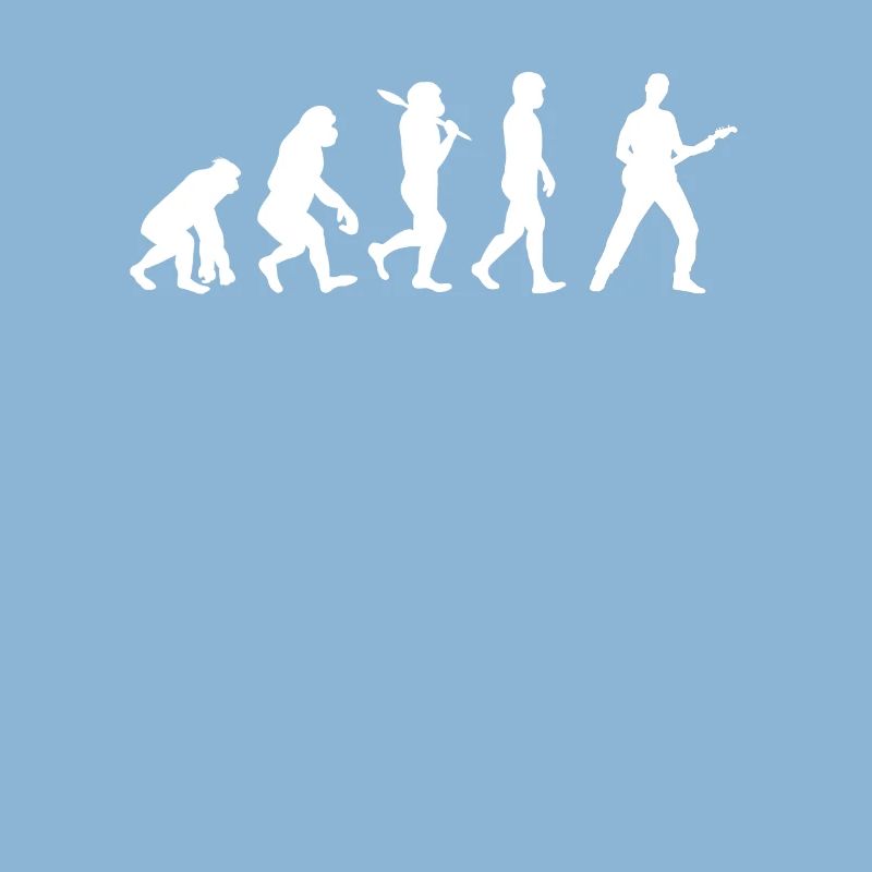 Evolution guitar bass player