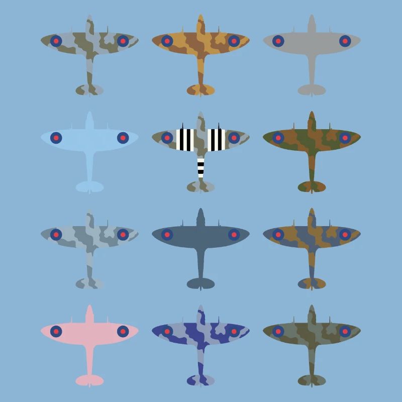 Spitfire fighter plane / camouflage pattern