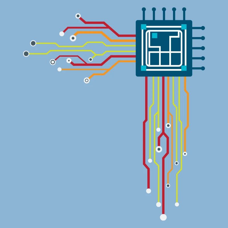 Computer chip - Creative illustration
