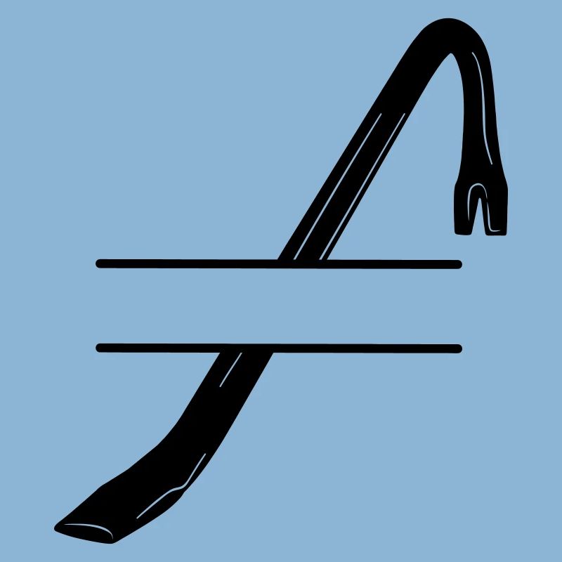 Einbruchslogo Brechstange oder Brechstange