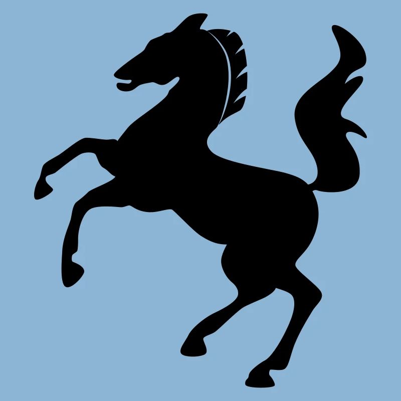 Pferd Symbol dynamisch springend