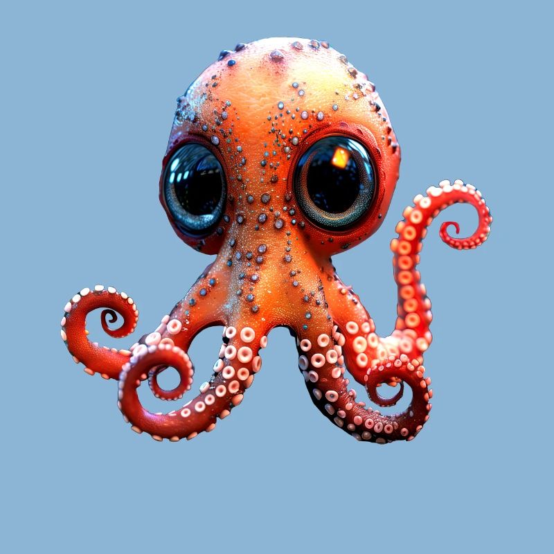 Octopus Small Octopus Cuttlefish Cute Octopus