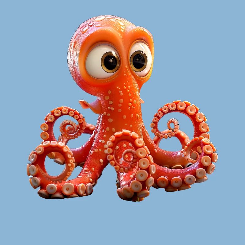 Octopus Small Octopus Cuttlefish Cute Octopus