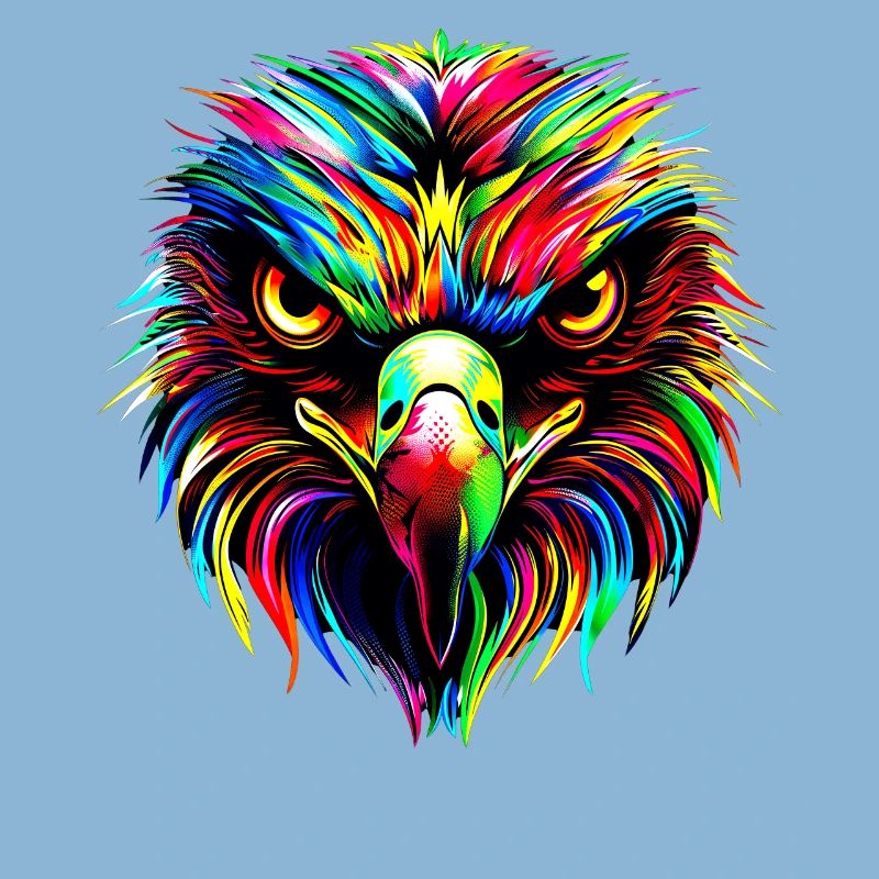 Aigle Pop Art Couleurs vives Aigle royal Pygargue à queue blanche