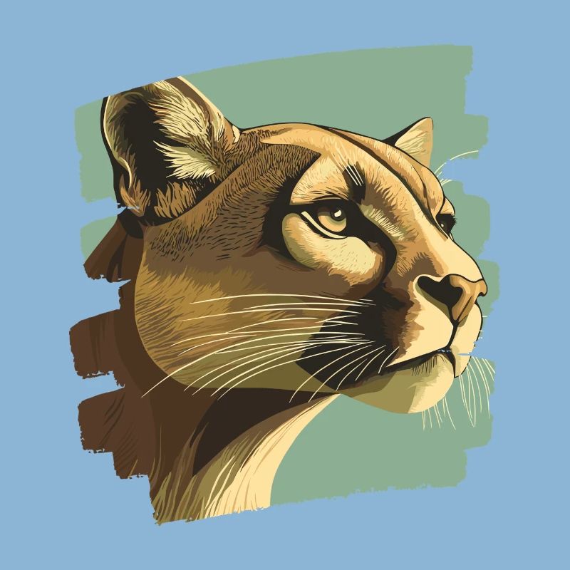 Lion from mountain Retro