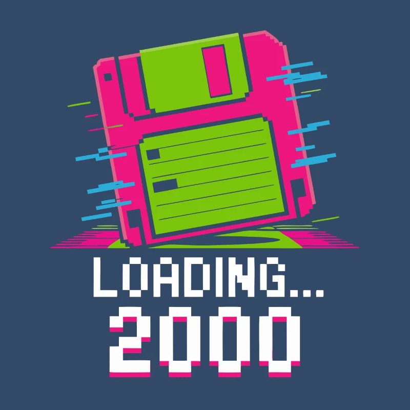 Loading 2000 Disketten-Design Retro Pixel Design