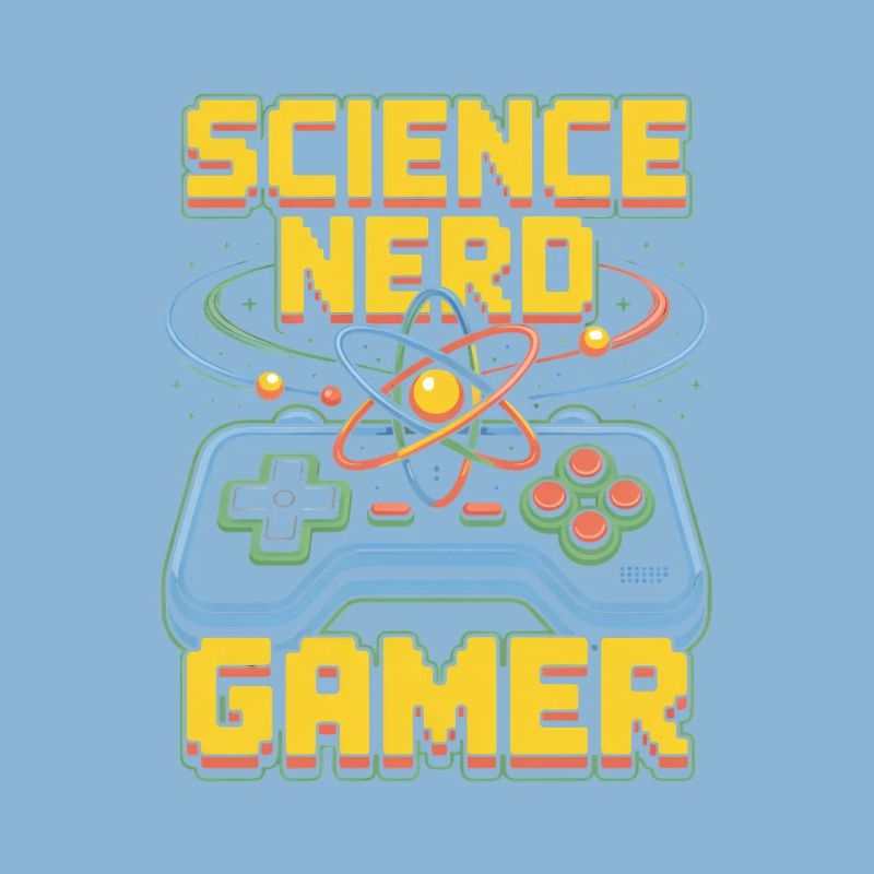 Science Nerd Gamer Atom Controller Wissenschaft