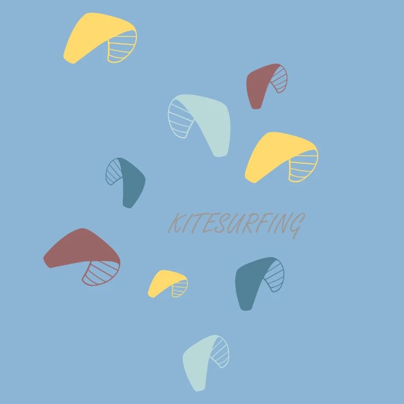 Kitesurfing Pastel Pattern