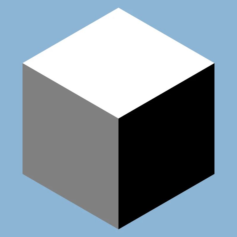 Geometric Cube Silhouette