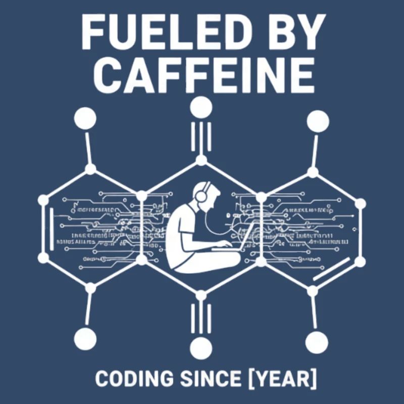 Fueled by Caffeine Coding Shirt | Programmierer