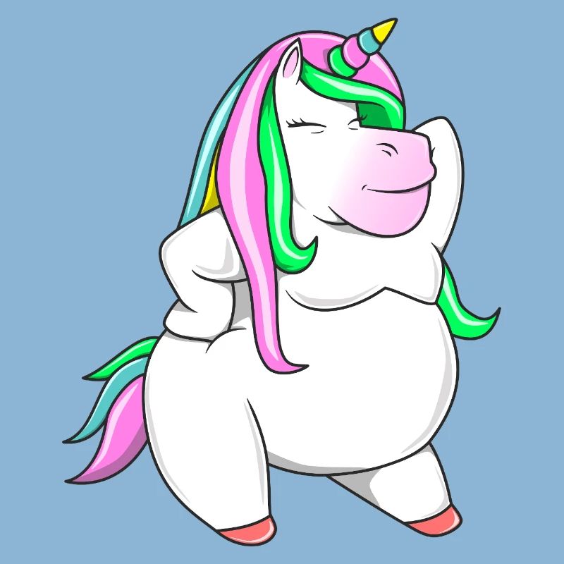 Fat-bulous Unicorn Rainbow Chubby Unicorn Pride
