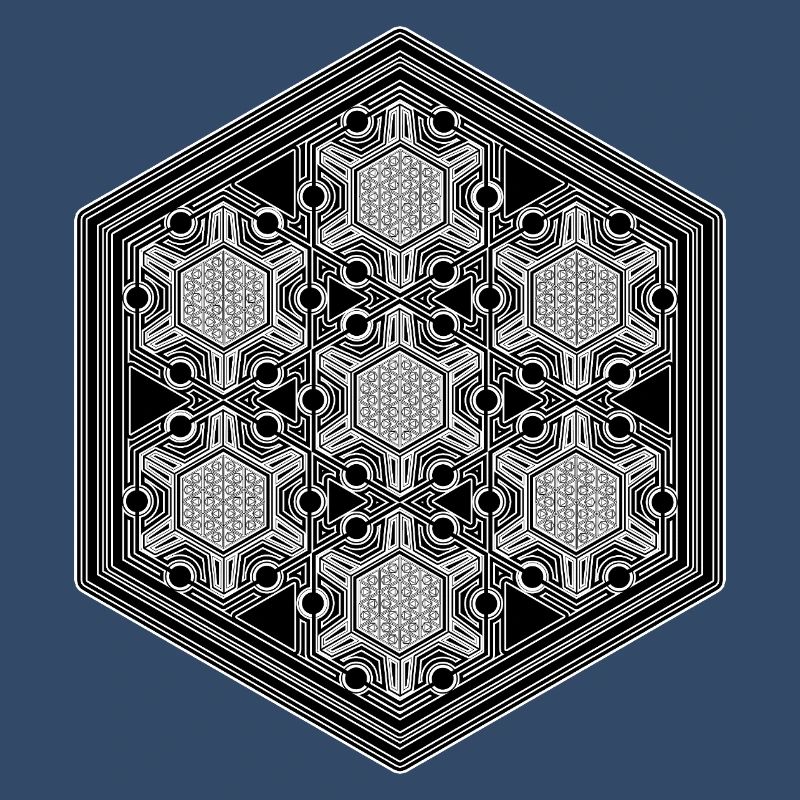 Psytrance Goa Techno Rave Geometry Hexagon Pattern