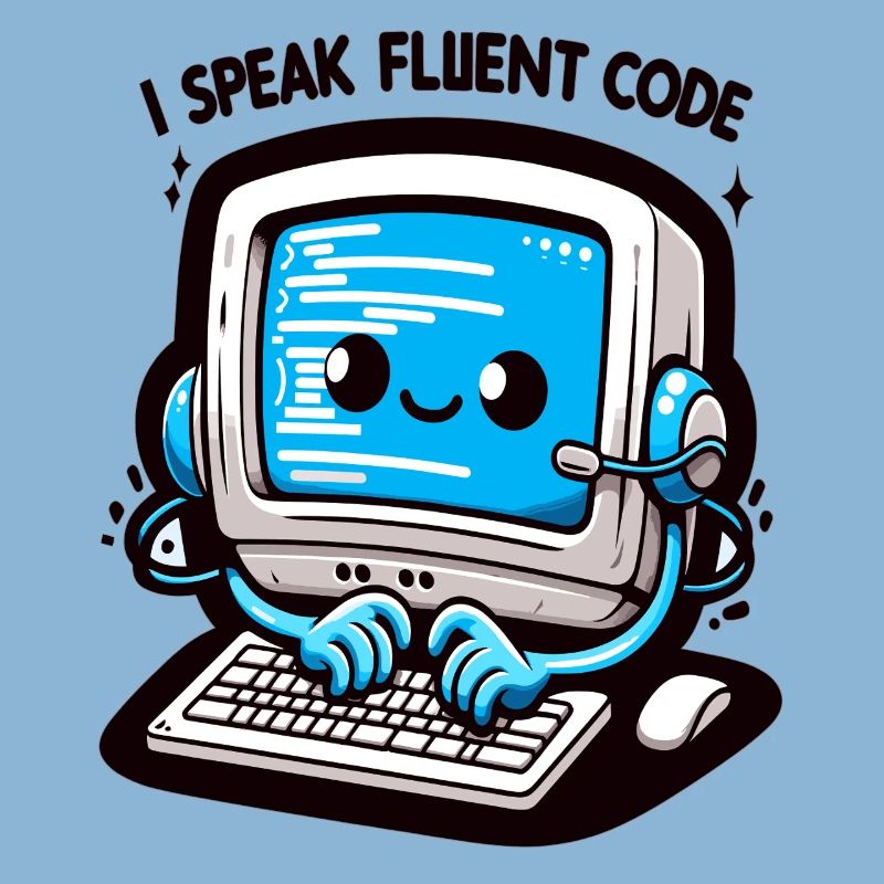 I Speak Fluent Code Retro Computer