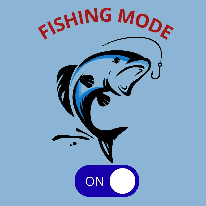 Angelmodus aktiviert Cool Angler Fish Hook Tee